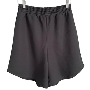 Zara Black Pull-on Crepey Knee Shorts - Medium